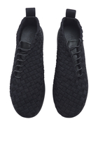 PLAT Intreccio elastic lace-up sneakers:NEUTRAL:41.5